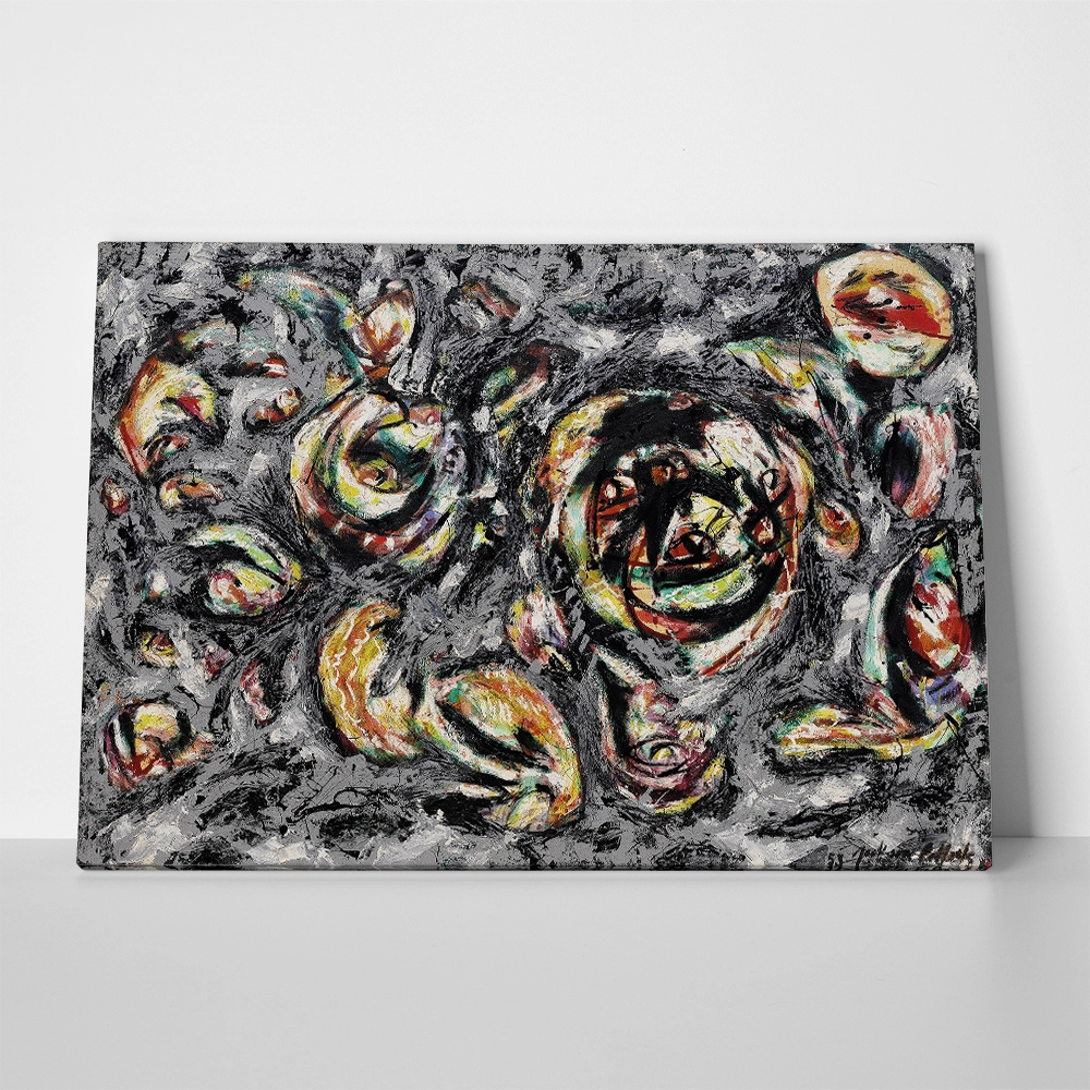Πινακας σε καμβά JACKSON POLLOCK - OCEAN GREYNESS