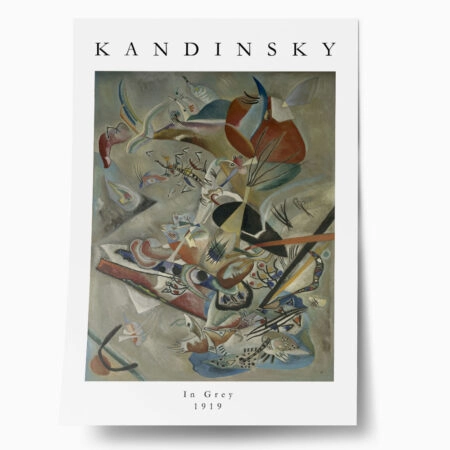 Πόστερ KANDINSKY - IN GREY - Διασημοι Ζωγραφοι Sticky 1