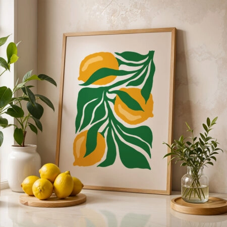 Πόστερ LEMONS MATISSE STYLE - Food & Drink