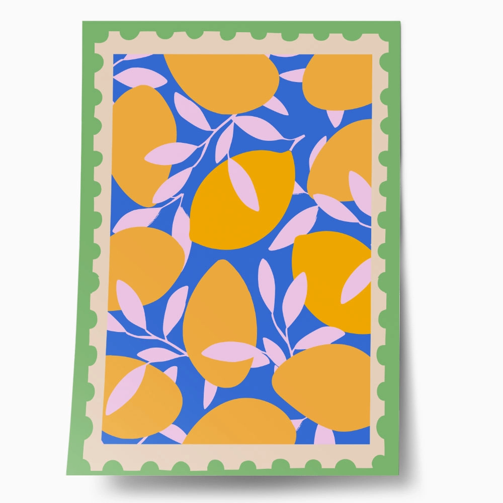 Πόστερ LEMONS STAMP ILLUSTRATION 2