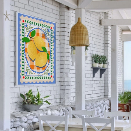 Πόστερ LEMONS STAMP ILLUSTRATION - Food & Drink