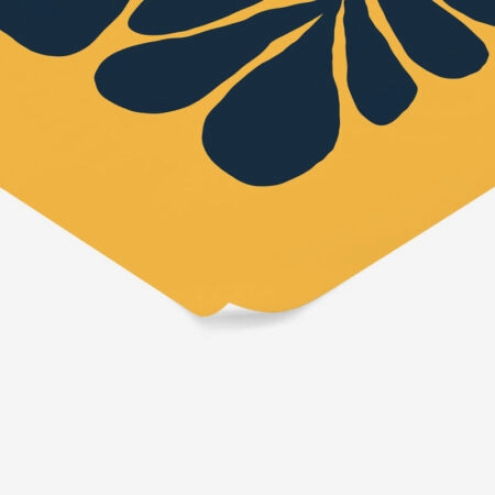 Πόστερ MATISSE STYLE FLORAL BLUE AND ORANGE - Abstract - Αφηρημένα Sticky 2