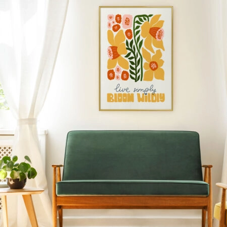 Πόστερ MATISSE STYLE FLORAL LIVE SIMPLY BLOOM WILDLY - Botanical - Λουλούδια