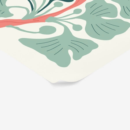 Πόστερ MATISSE STYLE FLORAL MINT AND PINK - Botanical - Λουλούδια Sticky 2