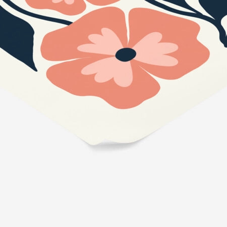 Πόστερ MATISSE STYLE FLORAL PINK AND BLUE - Botanical - Λουλούδια Sticky 2