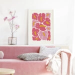 Πόστερ MATISSE STYLE PINK TROPICAL FLOWERS