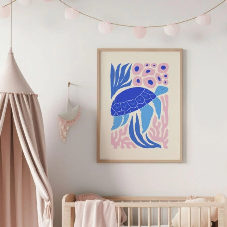 Πόστερ MATISSE STYLE SEA TURTLE - Παιδικά
