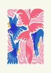 Πόστερ MATISSE STYLE TROPICAL BIRDS AND PLANTS