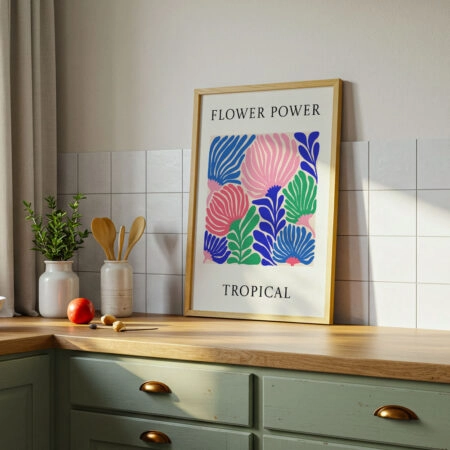Πόστερ MATISSE STYLE TROPICAL FLOWER POWER 2 - Abstract - Αφηρημένα