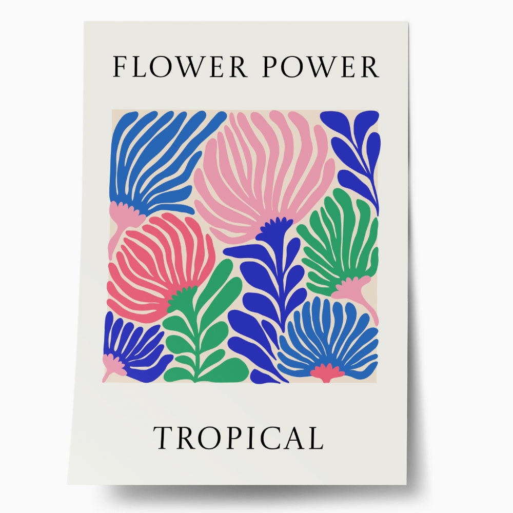 Πόστερ MATISSE STYLE TROPICAL FLOWER POWER 2