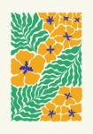 Πόστερ MATISSE STYLE TROPICAL ORANGE AND GREEN FLOWERS