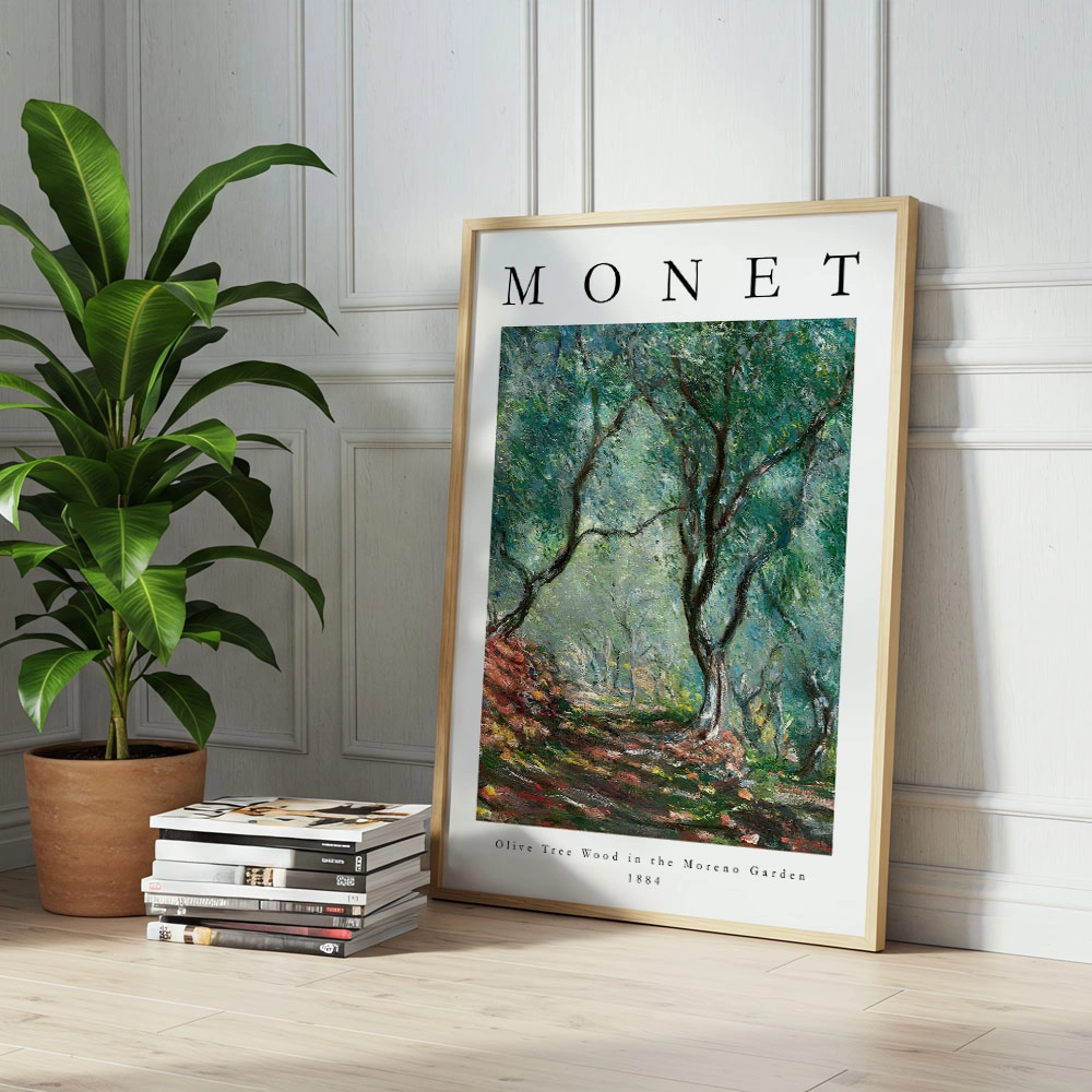 Πόστερ MONET - OLIVE TREE WOOD IN THE MORENO GARDEN