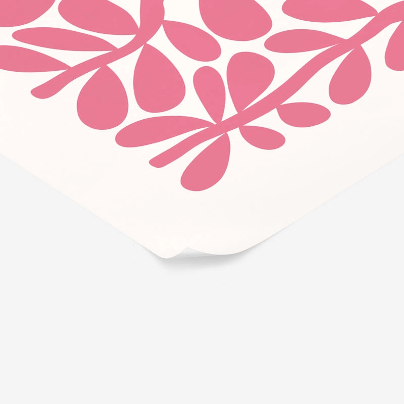 Πόστερ PINK AND BLUE ABSTRACT FLORAL