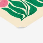 Πόστερ PINK AND GREEN ABSTRACT FLORAL