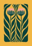 Πόστερ PINK AND GREEN FLOWERS 2