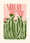 Πόστερ PINK AND GREEN FLOWERS
