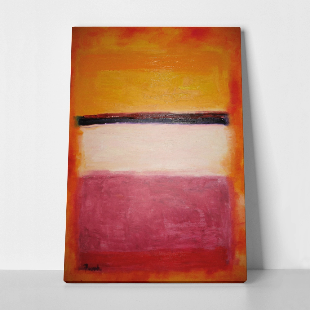 Πινακας σε καμβά ROTHKO - ORANGE BLACK WHITE RED