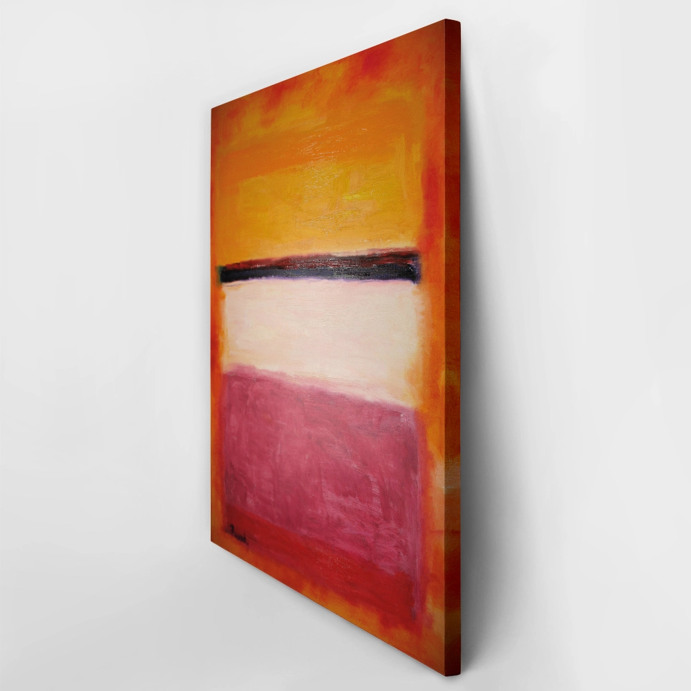 Πινακας σε καμβά ROTHKO - ORANGE BLACK WHITE RED