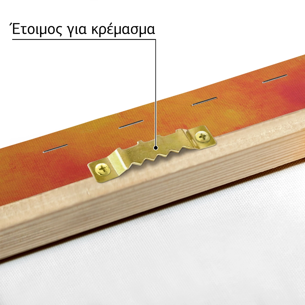 Πινακας σε καμβά ROTHKO - ORANGE BLACK WHITE RED