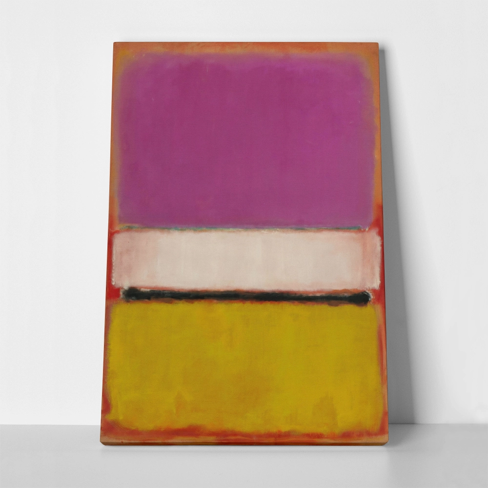 Πινακας σε καμβά ROTHKO - PURPLE WHITE YELLOW