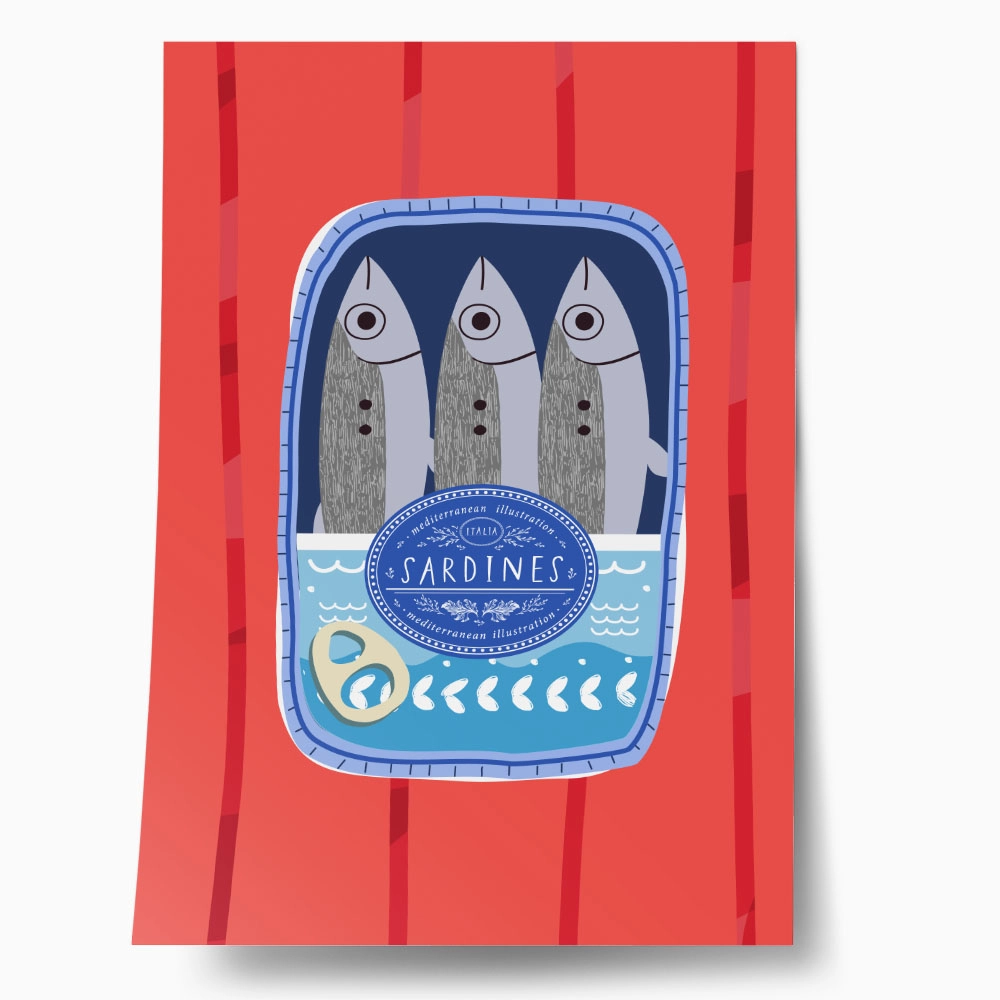 Πόστερ SARDINES ILLUSTRATION