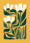 Πόστερ WHITE AND GREEN FLOWERS 2