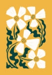 Πόστερ WHITE AND GREEN FLOWERS