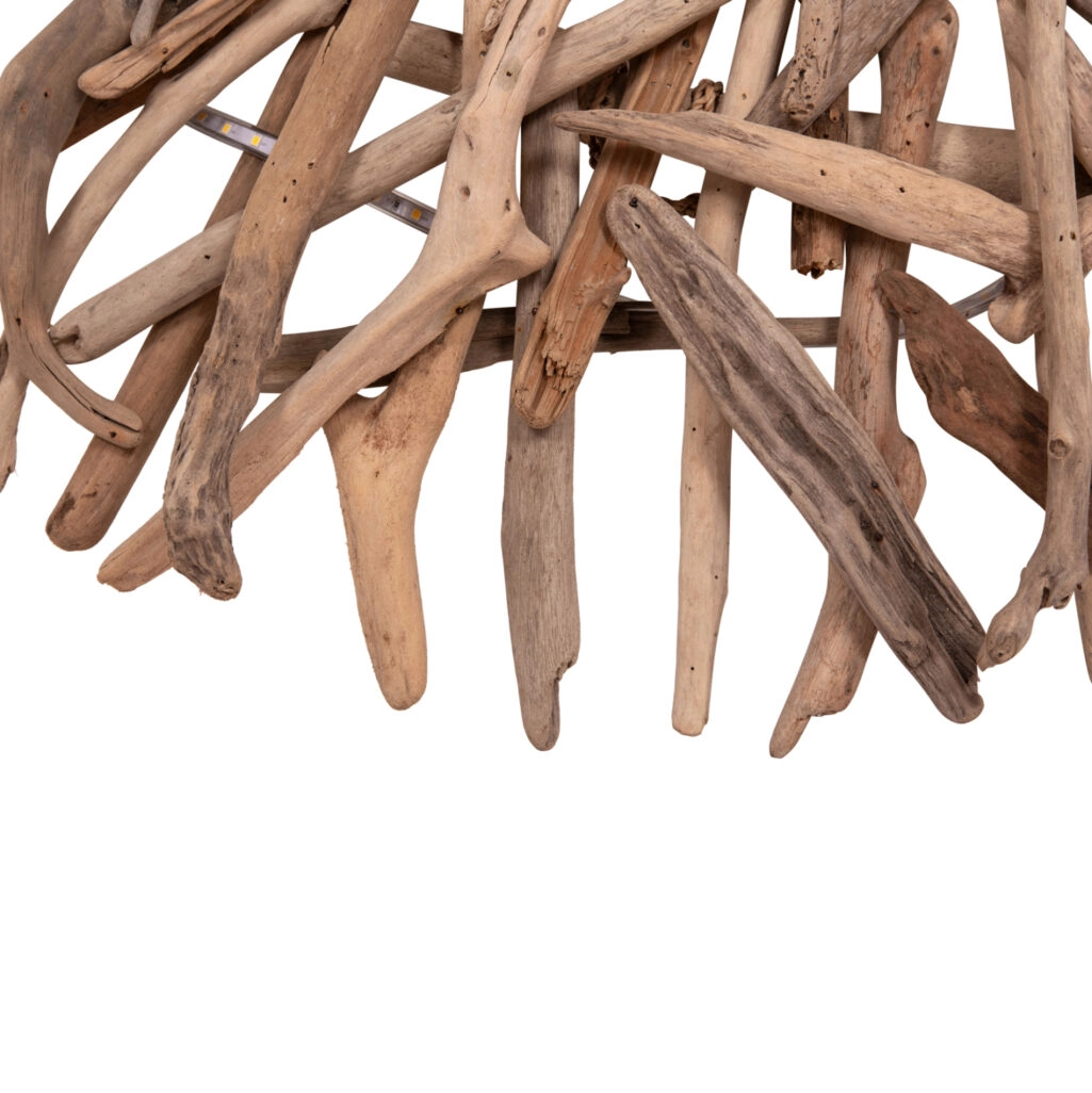 ΦΩΤΙΖΟΜΕΝΟ ΔΙΑΚΟΣΜΗΤΙΚΟ ΤΟΙΧΟΥ DREAMER HM4422 DRIFTWOOD ΜΕ ΤΑΙΝΙΑ LED Φ90x7(πάχος)εκ