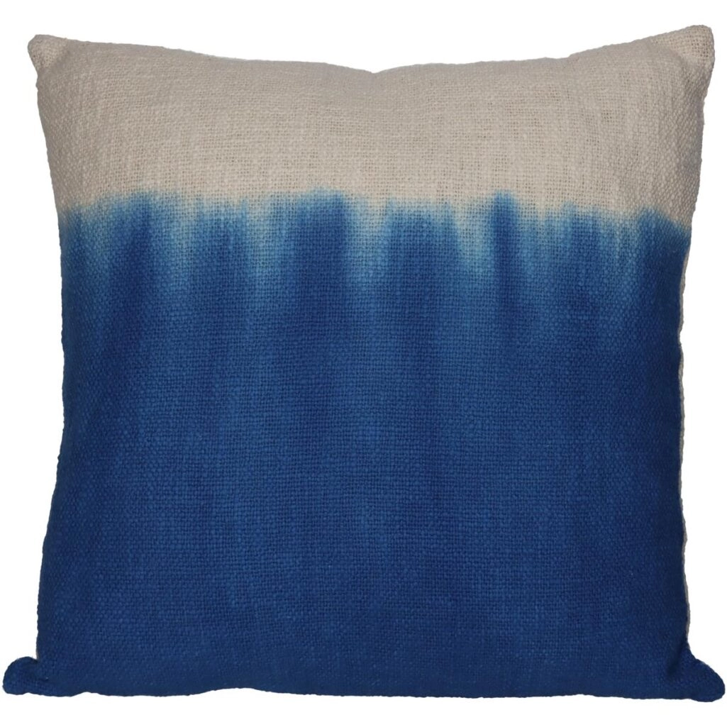 Μαξιλάρι Dip Dye Μπλε Βαμβακερό 45x45cm