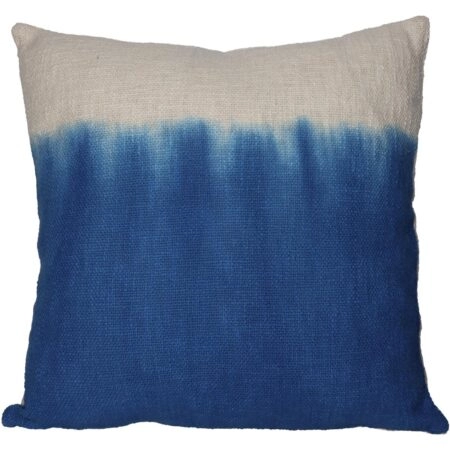 Μαξιλάρι Dip Dye Μπλε Βαμβακερό 45x45cm - Διακοσμητικά Μαξιλάρια