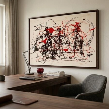 Πινακας σε καμβά JACKSON POLLOCK - UNTITLED no2 - Pollock Jackson Sticky 5