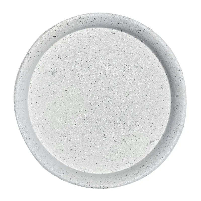 ΠΙΑΤΟ FIBER CLAY ΛΕΥΚΟ ΓΡΑΝΙΤΗ ΣΤΡΟΓΓΥΛΟ ΓΙΑ ΚΑΣΠΩ - Φ23x3.5cm