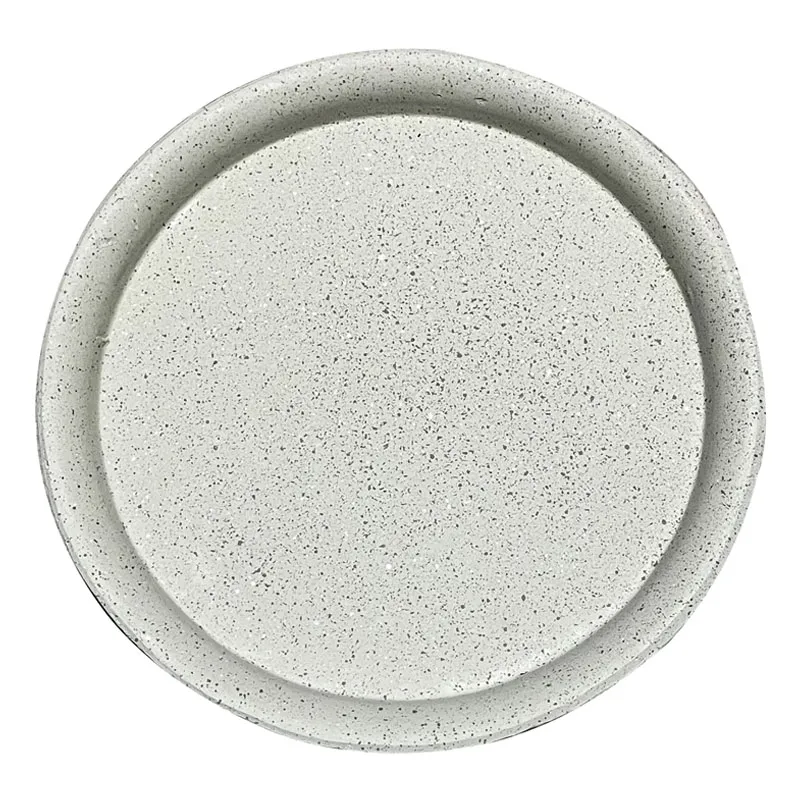 ΠΙΑΤΟ FIBER CLAY ΜΠΕΖ-ΓΡΑΝΙΤΗ ΣΤΡΟΓΓΥΛΟ ΓΙΑ ΚΑΣΠΩ - Φ25x3.5cm