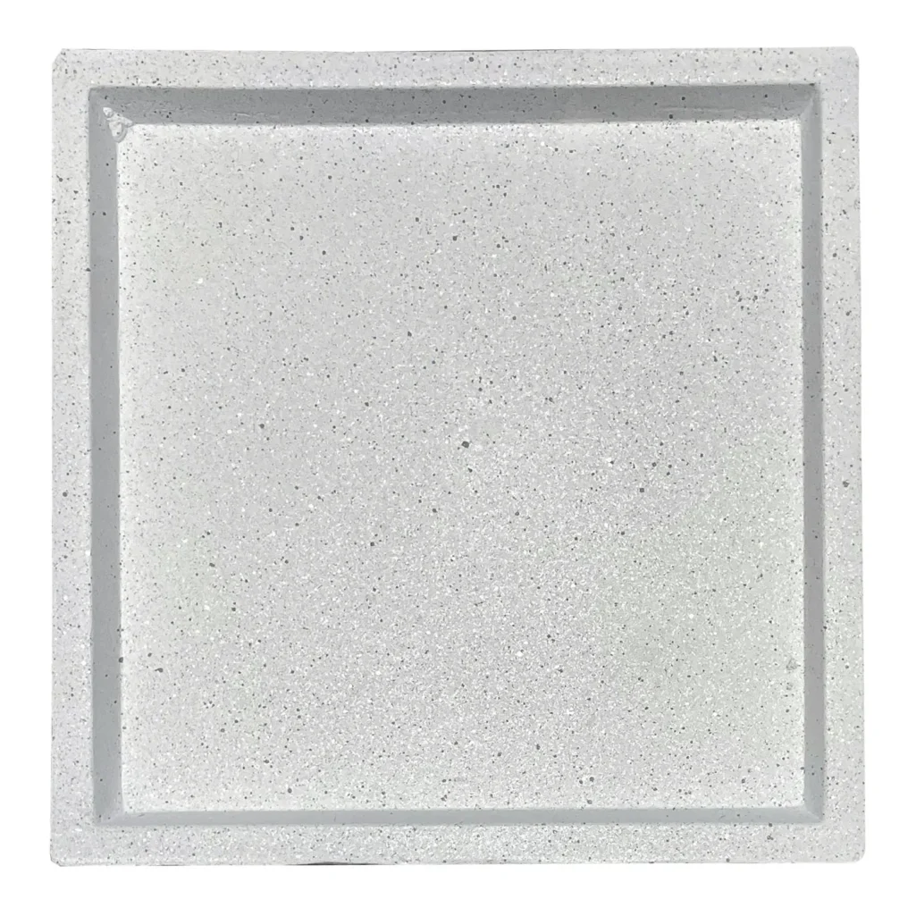 ΠΙΑΤΟ FIBER CLAY ΛΕΥΚΟ ΓΡΑΝΙΤΗ ΤΕΤΡΑΓΩΝΟ ΓΙΑ ΚΑΣΠΩ - 45x45x4cm