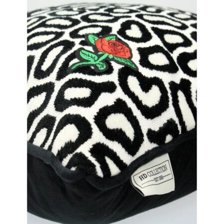 Μαξιλάρι Με Σχέδιο Τριαντάφυλλο Μαύρο Polyester 43x43cm - Διακοσμητικά Μαξιλάρια Sticky 2