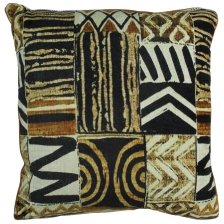 Μαξιλάρι Tribal Καφέ Βελούδο 45x45cm - Διακοσμητικά Μαξιλάρια