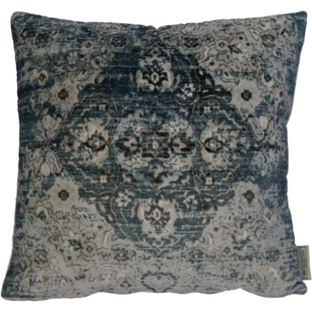 Μαξιλάρι Vintage Μπλε Βελούδο 45x45cm - Διακοσμητικά Μαξιλάρια