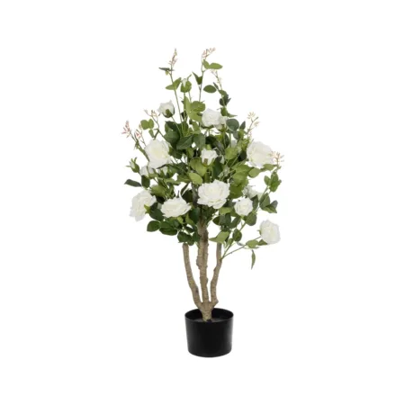 WHITE ROSES 21069 Τεχνητό Διακοσμητικό Δέντρο Τριανταφυλλιά Μ50 x Π50 x Υ90cm - Τεχνητα Ανθισμένα Δεντρα