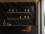 PVC Panel τοιχου 122cm x 280cm x 2,8mm CARRARA BLACK 204