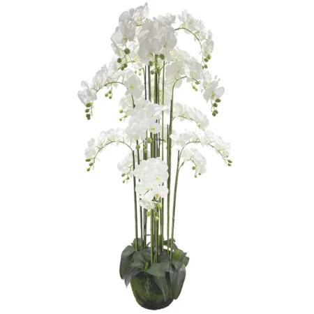 ΦΥΤΟ ΟΡΧΙΔΕΑ ΛΕΥΚΟ ΑΝΘΗ REAL TOUCH - Υ168cm 1/ΚΙΒ - Τεχνητά Φυτά και Δέντρα