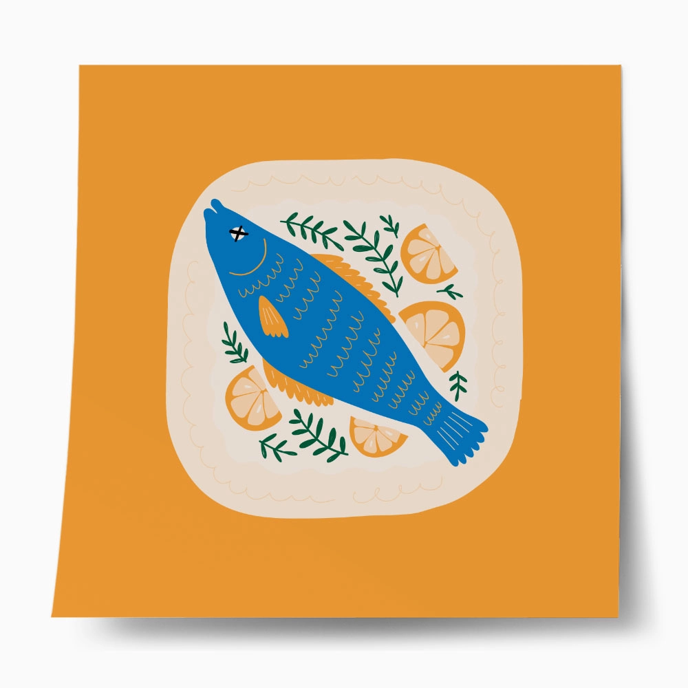 Πόστερ ABSTRACT FISH PLATE