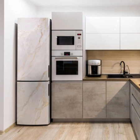 Αυτοκόλλητο ψυγείου BEIGE MARBLE - Απομιμηση υλικων Sticky 1