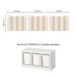 Αυτοκόλλητα για Κουτιά Αποθήκευσης Trofast BEIGE STRIPES