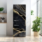 Αυτοκόλλητο ψυγείου BLACK AND GOLD MARBLE