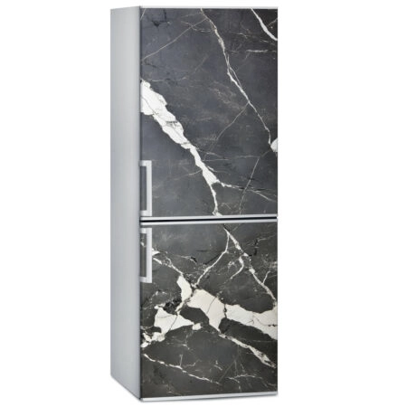 Αυτοκόλλητο ψυγείου BLACK AND WHITE MARBLE - Απομιμηση υλικων
