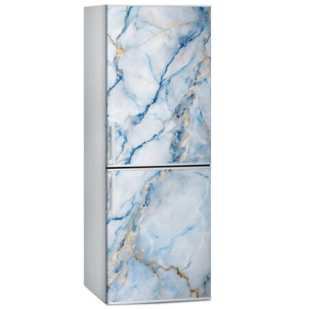 Αυτοκόλλητο ψυγείου BLUE AND WHITE MARBLE - Απομιμηση υλικων