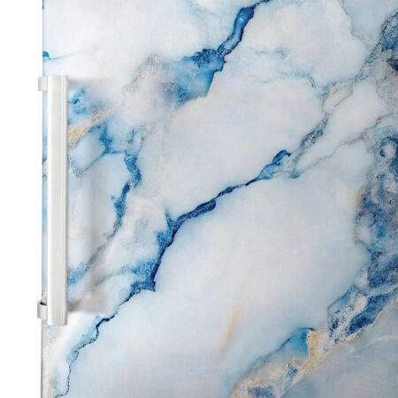 Αυτοκόλλητο ψυγείου BLUE AND WHITE MARBLE - Απομιμηση υλικων Sticky 2
