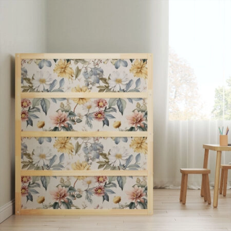 Αυτοκολλητα Επίπλων για Κρεβάτι KURA BOHO FLOWERS - Αυτοκόλλητα για κρεβάτια IKEA KURA Sticky 2