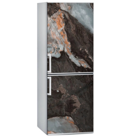 Αυτοκόλλητο ψυγείου BROWN ORANGE AND GREY MARBLE - Απομιμηση υλικων