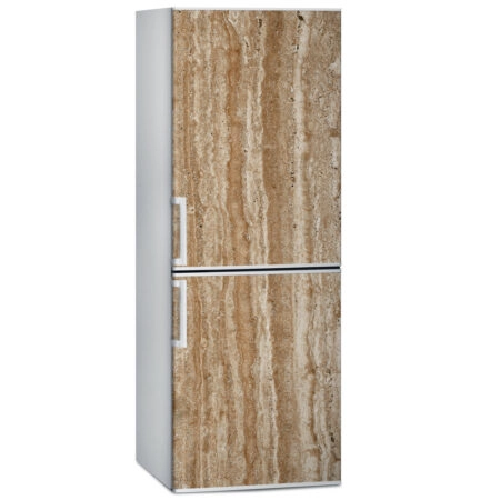 Αυτοκόλλητο ψυγείου BROWN STRIPES MARBLE - Απομιμηση υλικων